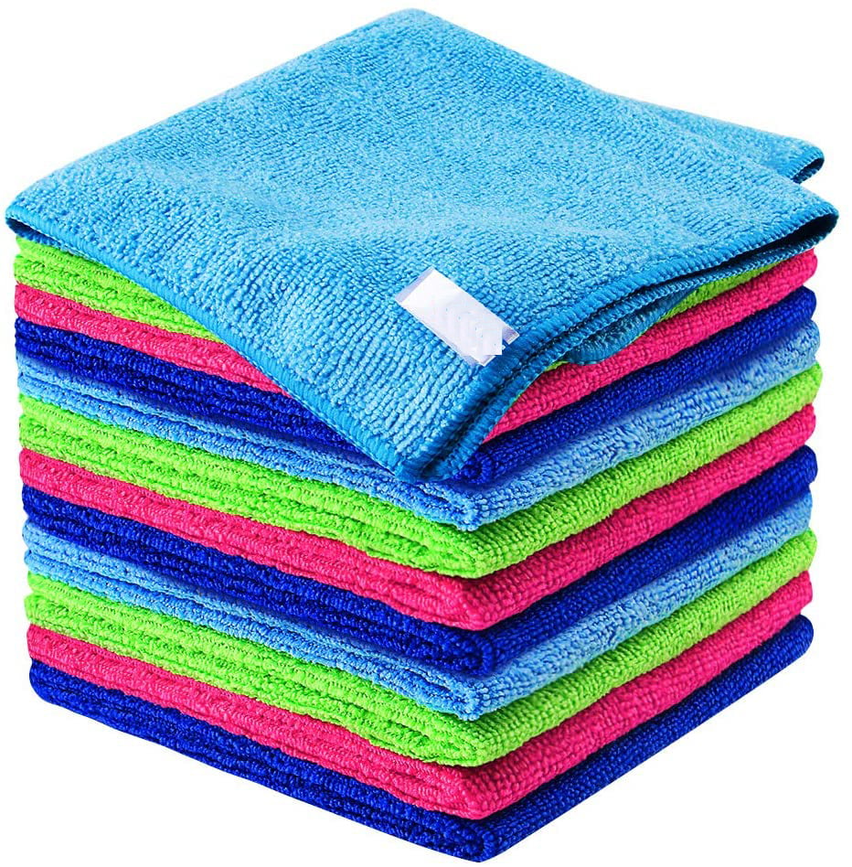 Green Microfiber Cleaning Towel 15"x15" Polishing Cloth Ultra Soft & Absorbent! 