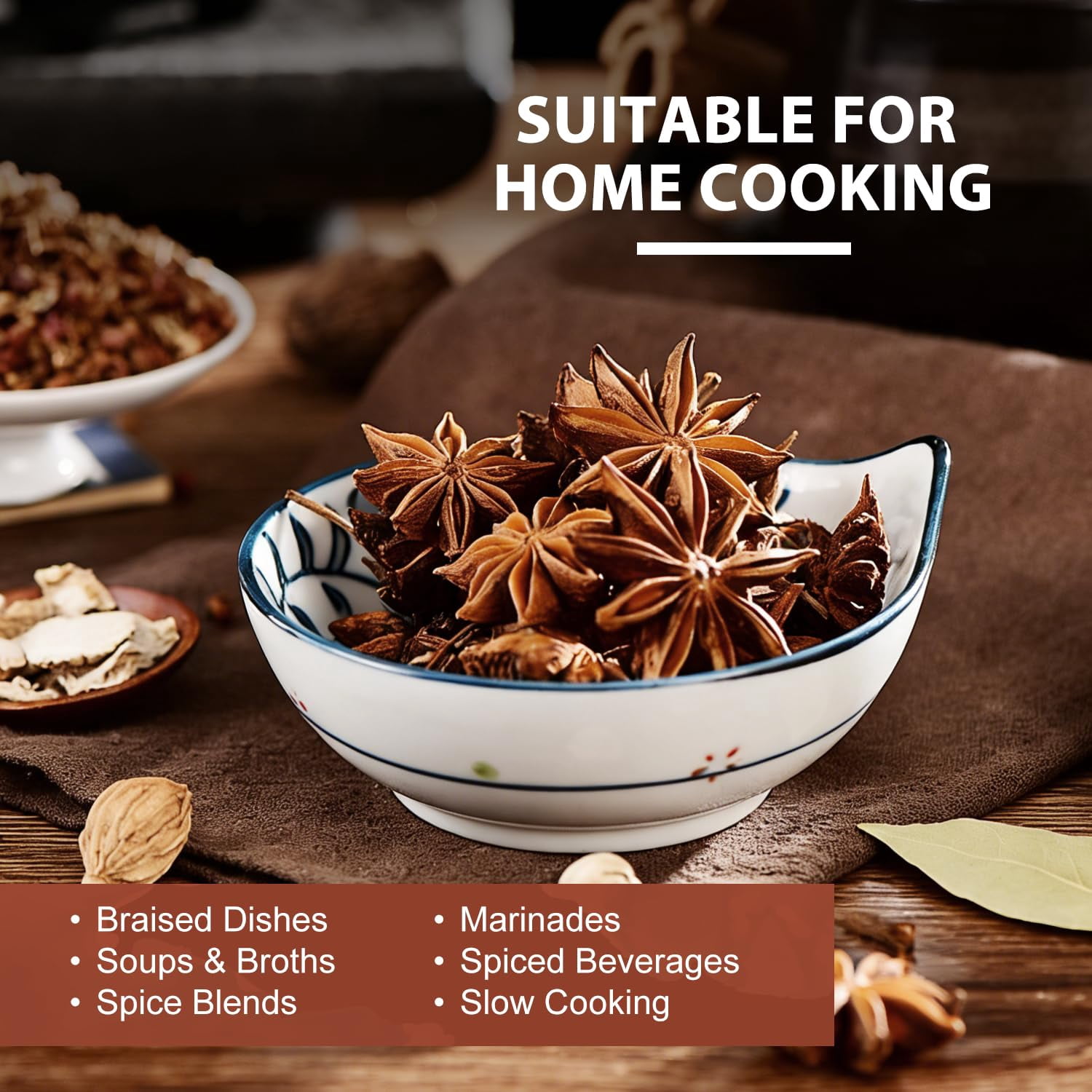 Soeos Whole Star Anise, 8 oz, Premium Aromatic Star Anise Pods for Pho, Braised Meats, Mulled Drinks, Baking, Tea & Asian Cooking