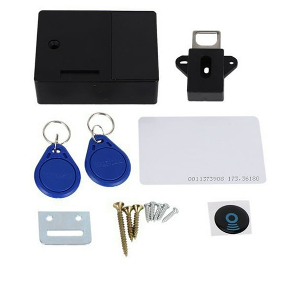 Cabinet Locks with Keys Invisible Electronic Cabinet Lock, Hidden Lock, Diy Rfid Lock La-Tch for Wooden Cabinet Drawer Locker Cupboard