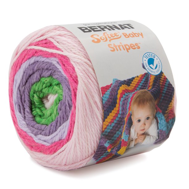 Bernat Softee Baby Stripes Soft 100 Acrylic Light Yarn for Knitting