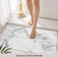 thumbnail image 6 of Marble Grey White Doormat Outdoor Entrance 16"x24", Cracked Rock Greyscale Fake Stone Absorb Moisture Dirt Door Mats, Non-Slip Rubber Backing Floor Mats Indoor, Low-Profile Front Door Rugs, 6 of 9