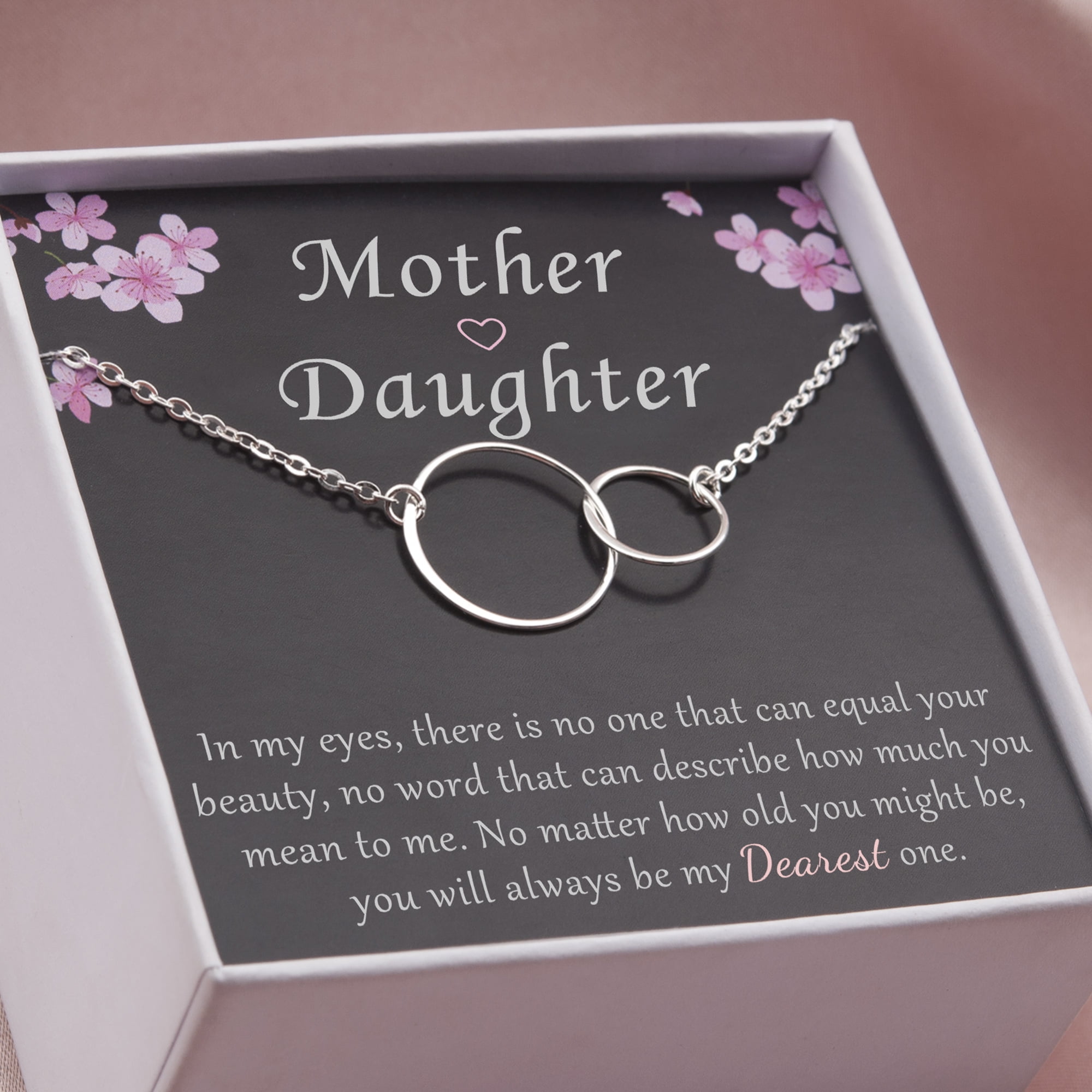 Anavia Mother-Daughter 925 Sterling Silver Necklace, Birthday Gift from Mom  for Daughter, Mother-Daughter Necklace Gift Card - Walmart.com