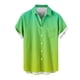 thumbnail image 4 of Camisas de Manga Corta de Botón para Hombre, Blusa de Moda Casual de Impresión de Gradiente de Cuello de Vuelta Hecha de 95% Poliéster 5% Spandex para el Verano, Camisas de Verano para Hombre, 4 of 4