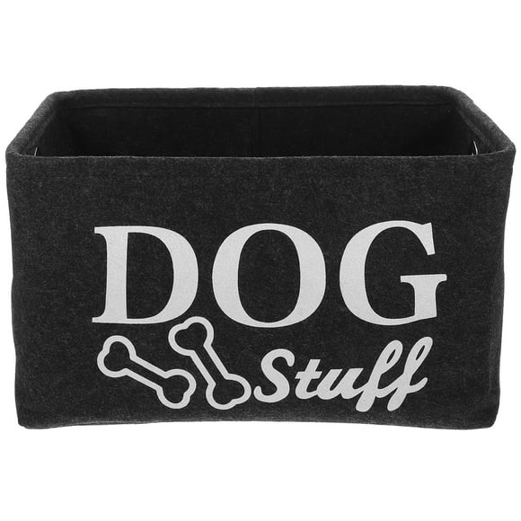 1pc perro juguetes de fieltro de fieltro Suministros para mascotas Simple Suministros Caja de almacenamiento Dries Box (gris oscuro)