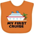 thumbnail image 3 of Inktastic My First Cruise with Cruise Ship and Palm Trees Boys or Girls Baby Bib, 3 of 4