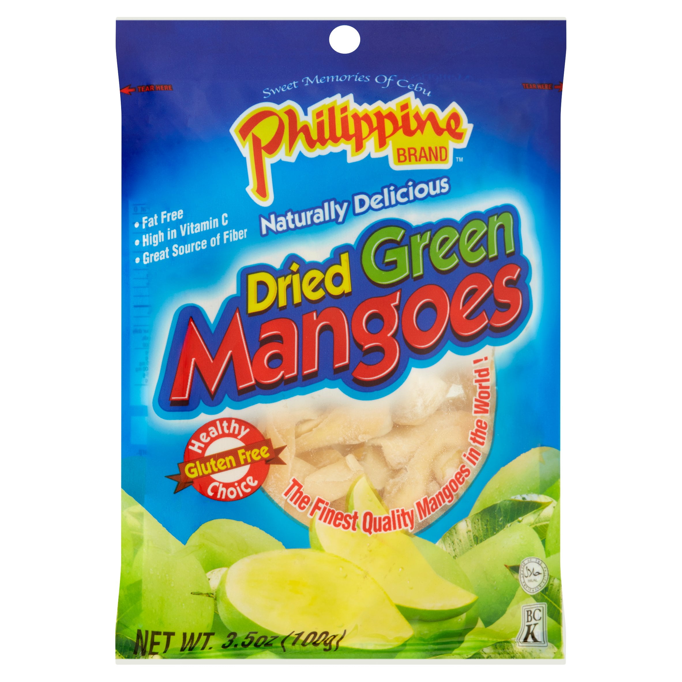Philippine Brand Dried Fruit, Green Mangoes, 3.5 Oz