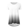 thumbnail image 4 of Lovzfmll Womens Summer Oversized Tops! Women's Classic-Short-Sleeve V-Neck T-Shirt Light Black XL, 4 of 5