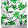 thumbnail image 1 of Soimoi Rayon Crepe Fabric Leaves & Aster Flower Fabric Prints By Yard 46 Inch Wide, 1 of 1
