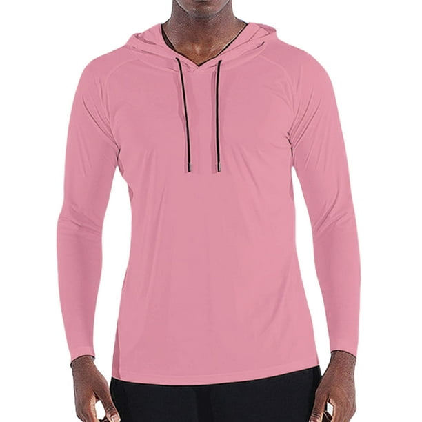 Camisas para Hombres Manga Larga Protección Solar SPF 50+ UV Tops Color Sólido Casual Deportes Sudaderas