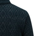 thumbnail image 4 of Tawop Mens Jacket Stand Collar Casual Knit Sweaters Winter Fall Jackets for Men,Navy,2XL, 4 of 8