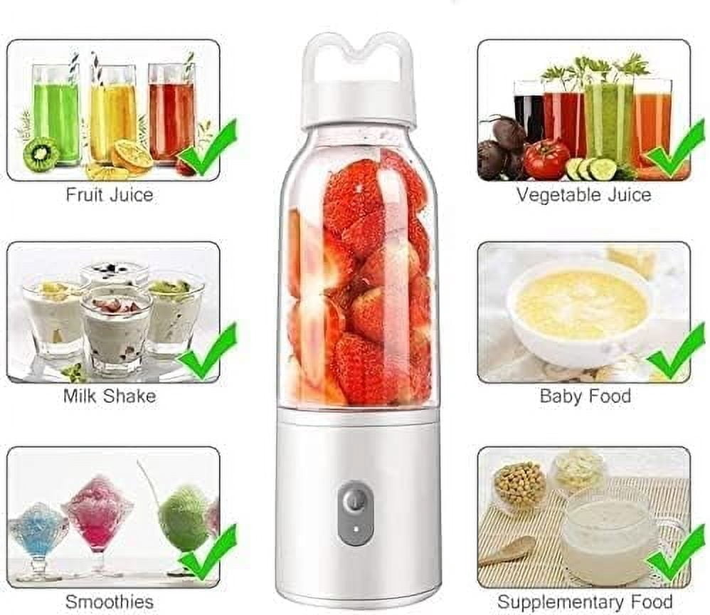 2025 NEW Portable Blender, Personal Blender for Shakes and Smoothies, Blender Bottle, USB Rechargeable, Small Blender for Sports, Travel Blender,Blue
