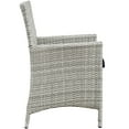 thumbnail image 3 of Modway Bridge 4-Piece Rattan Outdoor Patio Furniture Conversation Set in Light GrayNavy, 3 of 10