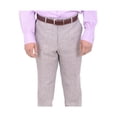 thumbnail image 4 of Raphael Classic Fit Gray Pinstriped Two Button Linen Suit, 4 of 5