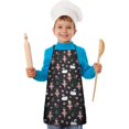 thumbnail image 2 of Ballerina Princess Swan Pattern Kids Aprons for Girls and Boys,Adjustable Neck Strap Toddler Aprons for Kids Cooking Baking, 2 of 7