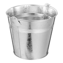 MLINS Galvanized Bucket Metal Planter Round Flower Pot Plant Basket for Balcony Garden Patio Office and Holiday Parties