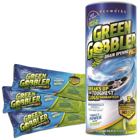 Green Gobbler Drain Opener Pacs (Best Household Drain Cleaner)