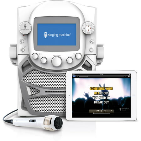Singing Machine CD+G Karaoke Bluetooth System with Built-In 5" Color TFT Monitor and Microphone