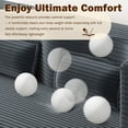 thumbnail image 6 of Corduroy Floor Sofa, Twin Size Sleeper Sofa Bed with 2 Pillows, Convertible Folding Mattress for Living Room, Guest Bed, No Assembly Required, Dark Gray, 6 of 8