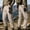 Khaki, variant on Men's Water Repellent Outdoor Pants, Button & Zipper Waist, Multi-Utility Pockets Outdoor Hiking Trousers Khaki S