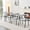 Light Gray PU, variant on Leumius Dining Chairs Set of 4,PU Leather Dining Room Chairs with Cushion Seat and Metal Legs,Modern Minimalist Style Kitchen Chairs for Kitchen Living Room,Easy Assembly,Black PU
