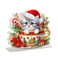 thumbnail image 1 of Estante Almacenamiento Arte Con Diamantes Acrílico Navidad Gato Doble Cara para Manualidades, 1 of 9