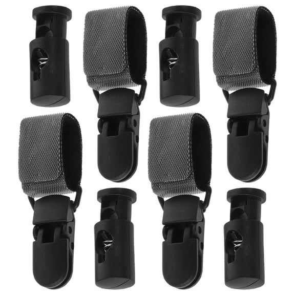 ROSENICE Outdoor Garden Flag Holder 1 Set Black Plastic Windproof Clips for Gardeners and Homeowners