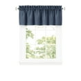 thumbnail image 2 of Achim Kendal Solid Rod Pocket Light Filtering Curtain Valance, Blue/White, 58" x 14", 2 of 3