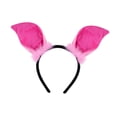 thumbnail image 3 of Diadema con orejas de cerdo, un accesorio adorable con orejas de animal, ideal para espectáculos o fiestas de disfraces. Rosa, 3 of 9