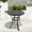 Round(26.77"L×26.77"W×25.59"H), variant on Hzzkey 26.77" Round Outdoor Aluminum Water-Resistant Bistro Table with 1.88" Umbrella Hole Black