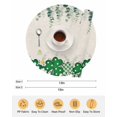 thumbnail image 6 of 15 Inch Round Placemats Set of 6, St. Patrick's Day Non Slip Heat Insulation PP Table Mats, Green Shamrocks Leaf Polka Dots Beige Washable Place Mats for Kitchen Dining Party Table Decor, 6 of 7