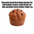 thumbnail image 3 of Chocolate Bread Slow Rising Squishy Toy with Texture, Coffee Brown, for Kids and Adults Relaxation, Squeeze Toy, 3 of 3