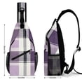 thumbnail image 2 of Full Print Chest Bag 8×15in Outer Large Bag On Both Sides Of Mesh Bag Inside Pocket Design Sponge Pad Shoulder Strap LavenderBlush Buffalo Plaid Check Tartan Scotland_1, 2 of 8