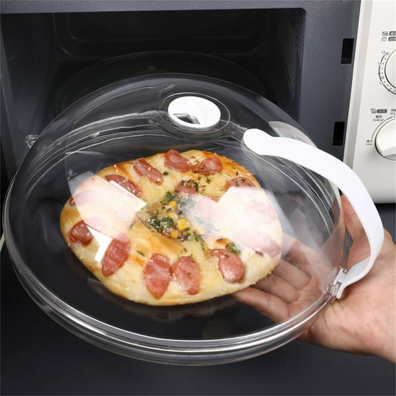 Microwave Splatter Cover Large, Reusable Microwave Cover for Food, BPA-Free Microwave Safe Lid with Steam Vents, Heat Resistant & Dishwasher Safe, Prevent Mess & Keep Food Fresh (1-Pack, 26x10cm)