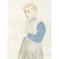 thumbnail image 3 of Albert Anker 19x24 Black Modern Framed Museum Art Print Titled - Study of a Standing&nbsp;Girl, 3 of 5