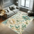 thumbnail image 5 of Ambesonne Floral Scene Decorative Rug Carpet, Minty Farmhouse Blooms, 5' 1" X 7' 5", Seafoam Beige Grey Yellow, 5 of 5