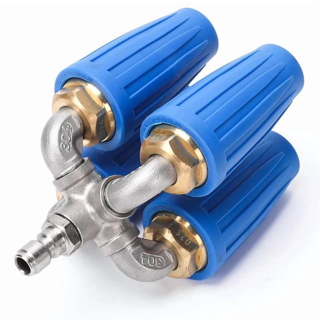 Hidrolavadora con Boquilla Turbo 4 en 1, Giratoria de 360° Conector Rápido 1/4 Pulgada, Orificio 2,5, 4000 PSI Ma