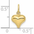 thumbnail image 2 of 10K Yellow Gold Polished 3-D Heart Charm (14 X 9) Made In Indonesia -Jewelry By Sweet Pea, 2 of 5
