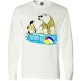 thumbnail image 3 of Inktastic Penguin and Polar Bear Iceberg Beach Bums Long Sleeve T-Shirt, 3 of 5