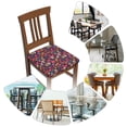 thumbnail image 7 of KLL Apricot color Skull flower Pattern Seat Covers for Dining Room Chairs,Washable Chair Seat Chair Covers Seat Protector-Two Pieces, 7 of 7