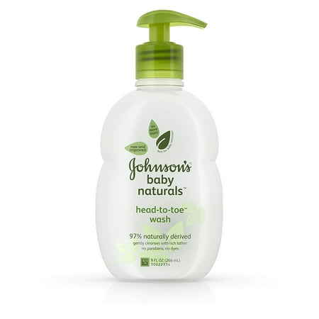 Johnson's Baby Naturals Head-to-Toe Liquid Baby Wash, 9 oz