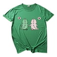 thumbnail image 1 of T-shirt pour Femmes T-shirt Mode T-shirt Décontracté Imprimé Dinosaure Ample à Manches Courtes, 1 of 3