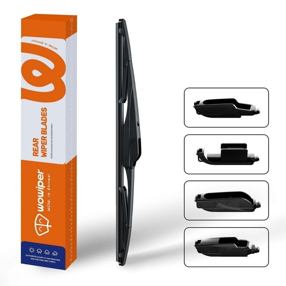 WOWIPER Automotive Multifunctional Rear Wiper Blade for My Car - 12 inch(12A/H307/12B/H306/12E/H300/12-1)