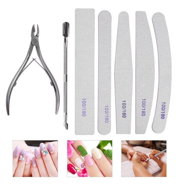 Herramienta de Manicura, Juego de Herramientas de Pedicura Profesional para decoración de Umas, Limas de Esponja para Lijado, Pulidor, Kit de Unas, Manicura, Pedicura, Pulidor,