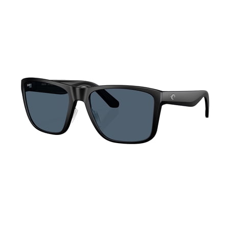Costa Del Mar Sunglasses For Men - Los Alijos Mens Polarized Sunglasses - Fishing, Boating & Beach UV Protection - Size 59 - Matte Black/Gray 580P