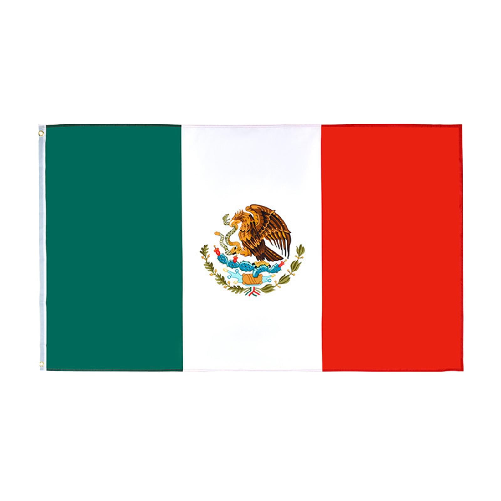 G128 - 3x5 ft Vibrant Fiesta Mexican Flag Banner, Quality