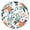 Spring, variant on Stretch Tablecloth for Outdoor - Colorful Rainbow Animals Waterproof Round Table Cover, Windproof & Scratch-Resistant for Families with Kids/Pets