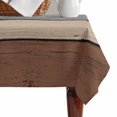 thumbnail image 4 of Brown Grey Table Cloth Waterproof Tablecloths, Vintage Stripe Farmhouse Wood Grain Ombre Tablecloth Dining Table Cover for Kitchen Party Tabletop Outdoor, Rectangle Tablecloth 52x70 Inch, 4 of 9