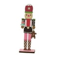 thumbnail image 2 of veasfak Christmas Decor Table Centerpiece Craft Collectible Photo Prop Wooden Nutcracker Snowman, 2 of 9