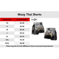 thumbnail image 2 of FLUORY Muay Thai Shorts Kid's Sanda Kickboxing Mixed Martial Arts Adult Training Boxing Pants Men's and Women's Printed Shorts, 2 of 6