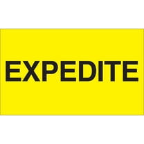 Staples Tape Logic Labels "Expedite" 3" x 5" Fluorescent Yellow 500/Roll LABDL2381